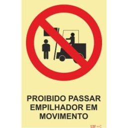 Sinais de Proibição - Fotoluminescente 2F. (45º com a Parede) 150x200mm
