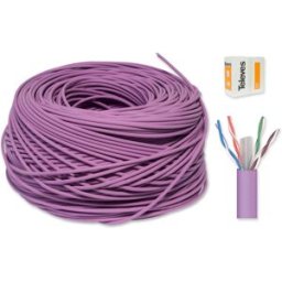 Bobine Cabo U/UTP CAT6 Eca Cu LSHF Ø6,2mm Violeta (305 mts) - TELEVES 2123