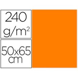 LIDERPAPEL Cartolina 50X65 cm 240G/M2 Laranja Embalagem de 25 Folhas