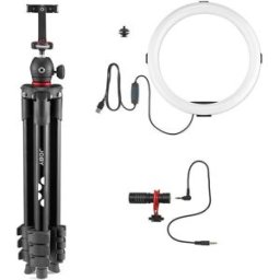 Tripé Compacto + Ring Light + Microfone - JOBY