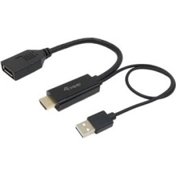 Adaptador de Vídeo HDMI / USB-A Macho - DisplayPort Fêmea (15cm) - EQUIP