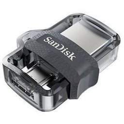 Pen Drive USB Ultra Dual Drive 64GB 3.0 (Transparente) - SANDISK