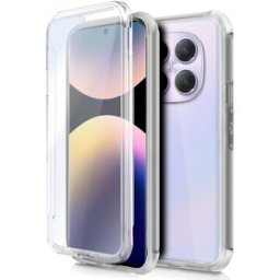 Capa de Silicone 3D para Xiaomi Redmi Note 14 Pro (transparente frente + verso) - COOL