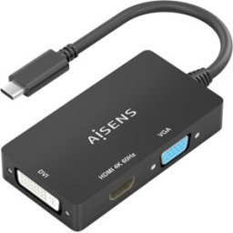 Conversor USB-C Macho - DVI/HDMI/VGA Fêmea (15cm) - AISENS