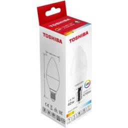 Lâmpada LED C37 E14 5W 4000K 470Lm - TOSHIBA