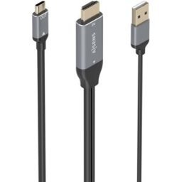 Cabo Conversor HDMI p/ USB-C V2.0 Preto (1,8mts) - AISENS