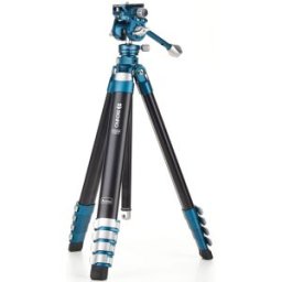 Kit Tripé Cyanbird Alumínio + Rótula FS20PRO (Preto/Azul) - BENRO