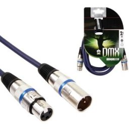 HQPOWER Cabo DMX Canon Macho - Canon Fêmea (2,5 mts) - HQ POWER