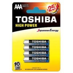 Blister 4x Pilhas Alcalinas 1,5V LR03 AAA - TOSHIBA