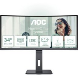 Monitor Curvo 34" UltraWide Quad HD LED (Preto) - AOC