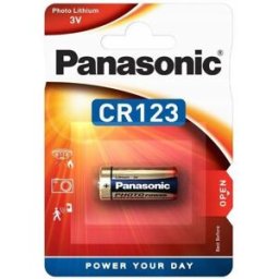 Pilha Lithium CR123A 3V - PANASONIC