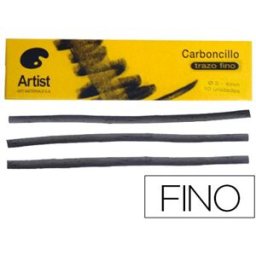 Carvao Artist Finos 3-4 mm Caixa de 10 Barras
