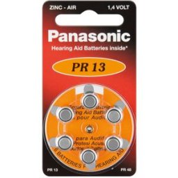 Pack 6x Pilhas p/ Aparelhos Auditivos - PR13/PR48/AZA13 - PANASONIC
