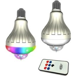 PARTY FUN Lampada LED RGB E27 c/ Duplo Efeito de Luz Rotativo - PartyFunLights