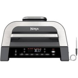 Fritadeira Air Fryer Foodi Smart XL "6-EM-1" DG551EU 3.8L 1760W c/ Grill (Preto/Prateado) - NINJA