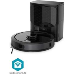 Aspirador Robot Vacuum Cleaner SmartLife Wi-Fi + Estação de Esvaziamento (Preto) - NEDIS