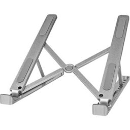 Suporte de Mesa Ajustável p/ Computador Portátil 5" - 17" (Alumínio) - NEDIS