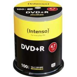 Pack 100x DVD+R 4,7GB 16X - INTENSO