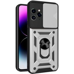 Capa c/ Anel p/ iPhone 14 Pro Max (Prateado) - COOL