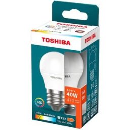 Lâmpada LED Essential Prime G45 E27 4,7W 2700K 470Lm - TOSHIBA