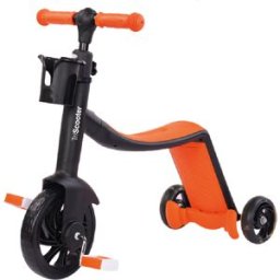 Triciclo Infantil 3 em 1 Triscooter (Laranja) - BIWOND