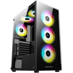 Caixa ATX XC-210 GLASS (Preto) - KEEP OUT