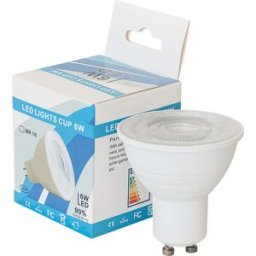 Lampada LED 220V GU10 6W Branco Q. 3000K 630Lm - Dimável