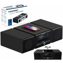 Rádio Portátil Hi-Fi FM 2x 20W USB/CD/BLUETOOTH BLP8800 c/ Carregador Indução Qi (Preto) - BLAUPUNKT