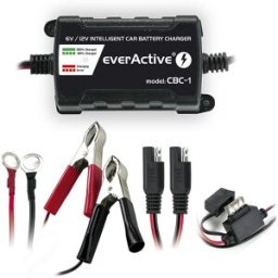 Carregador de Baterias AGM/Ácido/Gel Automático 6/12V 1000mAh - everActive