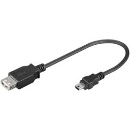 GOOBAY Cabo Adaptador USB A Femea -> mini USB 5 Pin Macho (20cm)