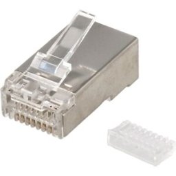 Ficha Telefone-Rede RJ45 8 Pinos CAT7 UTP/FTP (Blindada)