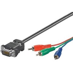 Cabo VGA - 3 RCA Macho (RGB) - 2 mts