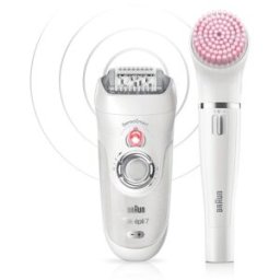 Depiladora Silk-épil 7 + Máquina Limpeza Facial (Branco) - BRAUN