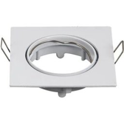 AIGOSTAR Aro Quadrado Ajustável em Branco p/ Lampadas MR16-GU10