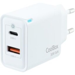 Carregador Universal GaN 30W USB-C + USB-A - COOLBOX