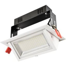 Projector LED Rectangular p/ Encastrar (Tecto/Muro) 220V 30W Branco Q. 3000K