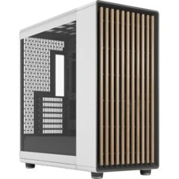 Caixa ATX North XL RC Chalk White Tempered Glass Clear Tint - FRACTAL DESIGN