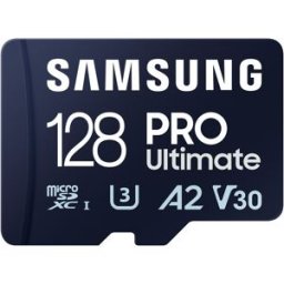 Cartão de Memória MicroSDXC UHS-I Pro Ultimate 128GB (Classe U3, V30, A2) + Adaptador SD - SAMSUNG