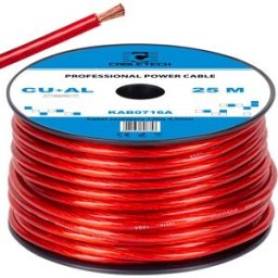 CABLETECH Bobine Cabo Alimentação p/ Amplificadores Auto Vermelho (25 mts)