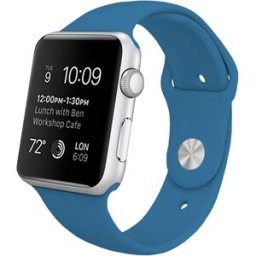 Correia Apple Watch Series 1/2/3/4/5/6/7/SE (42 / 44mm) Borracha (Azul) - COOL