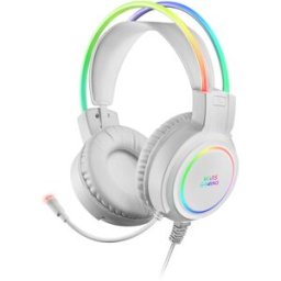 MARS-GAMING Auscultadores Headset c/ Microfone MH RGB Jack 3.5mm (Branco) - MARS GAMING