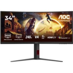 Monitor Curvo UltraWide CU34G4Z VA W-LED 34" WQHD 21:9 240Hz FreeSync Premium - AOC