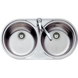 Lava Loiça Retangular de Encastre DR 80 2C (Inox) - TEKA