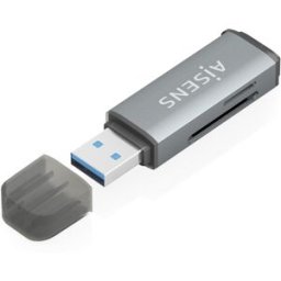 Leitor de Cartões USB-A SD/Micro SD/MMC/RS-MMC/MICRO MMC (Cinza) - AISENS