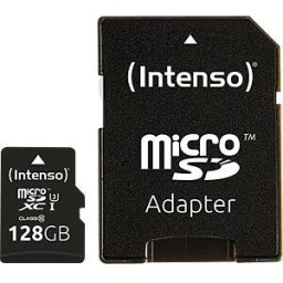Cartão de Memória 128GB UHS-I Professional + Adaptador - INTENSO