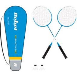Conjunto de Badminton 5 Peças (Azul/Branco) - REBEL ACTIVE