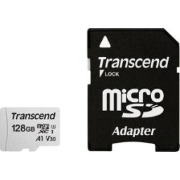 Cartão de Memória 128GB UHS-I U3 MicroSD + Adaptador - TRANSCEND