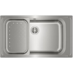 Lava Loiça Retangular Bahia 1B Plus c/ Escoador (Inox) - TEKA