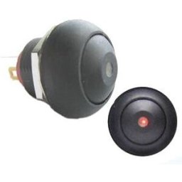 Pulsador c/ Led Vermelho 1P SPST OFF-(ON) - VELLEMAN