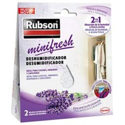 Desumidificador Rubson Mini Fresh Lavanda Acao 2 Em 1 Pack 2 Sacos De 50 Gr - RUBSON